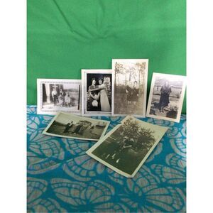 Antique Bundle of Photos Snapshots Early 1900 Black & White 6 PC
